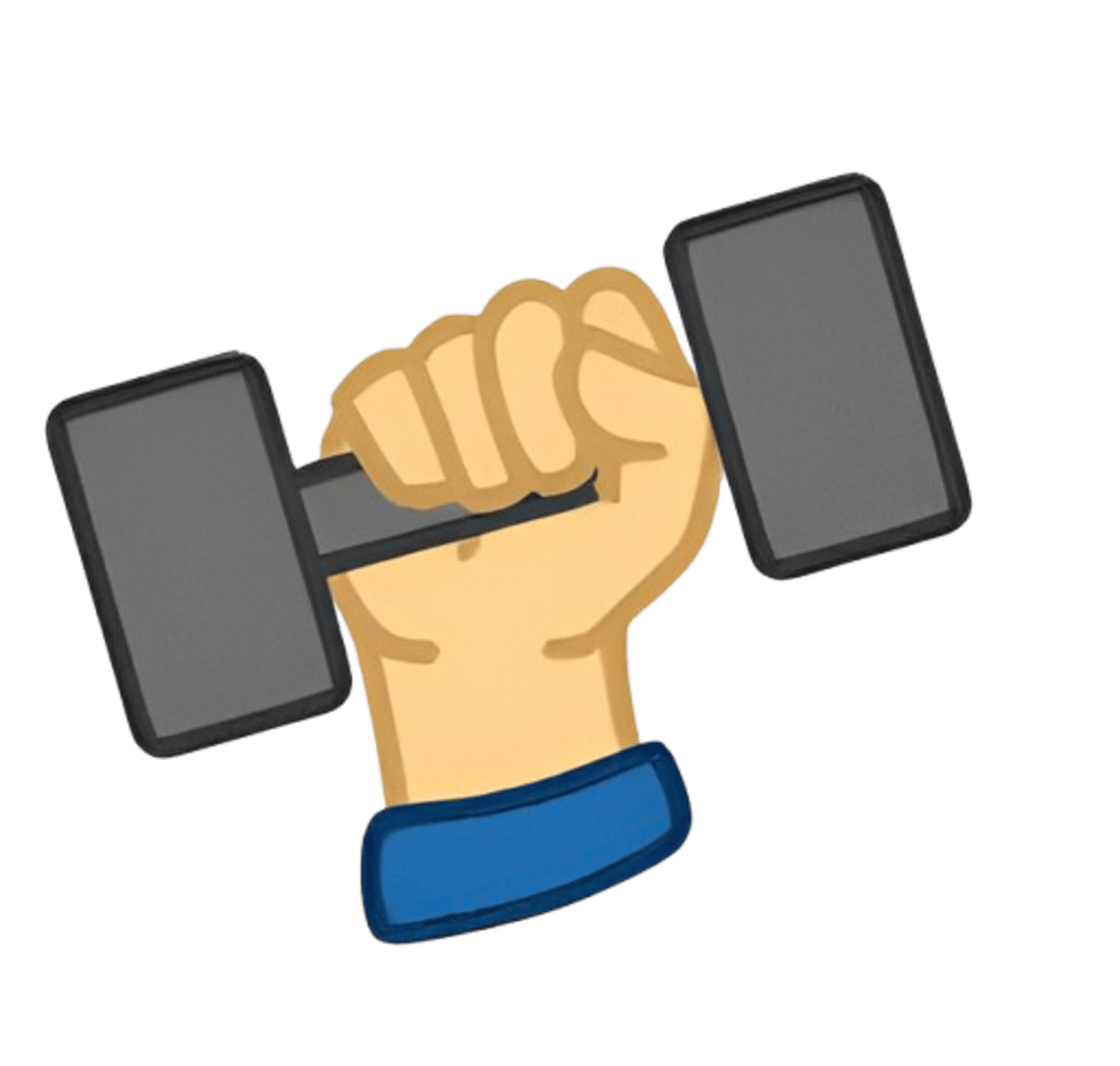 Exercise logo icon with dumbbell for fitness tips category