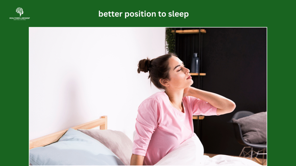 better position to sleep can reduce pain